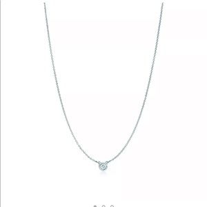 TIFFANY & CO. DIAMONDS BY THE YARD SINGLE DIAMOND PENDANT NECKLACE